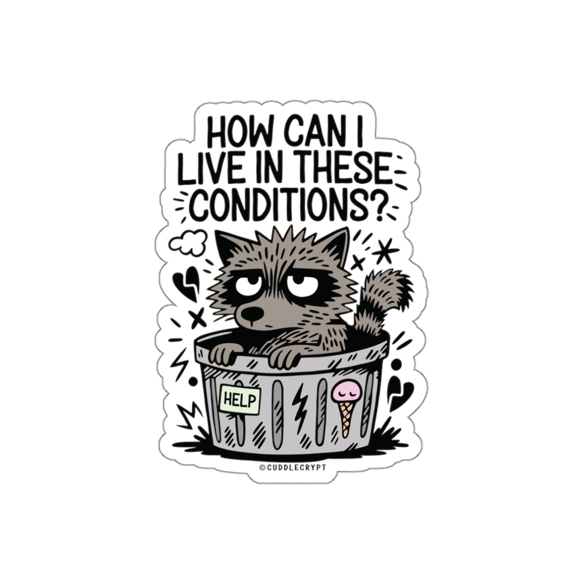 Trashy Livin’ - Premium Crypt Sticker No. 01