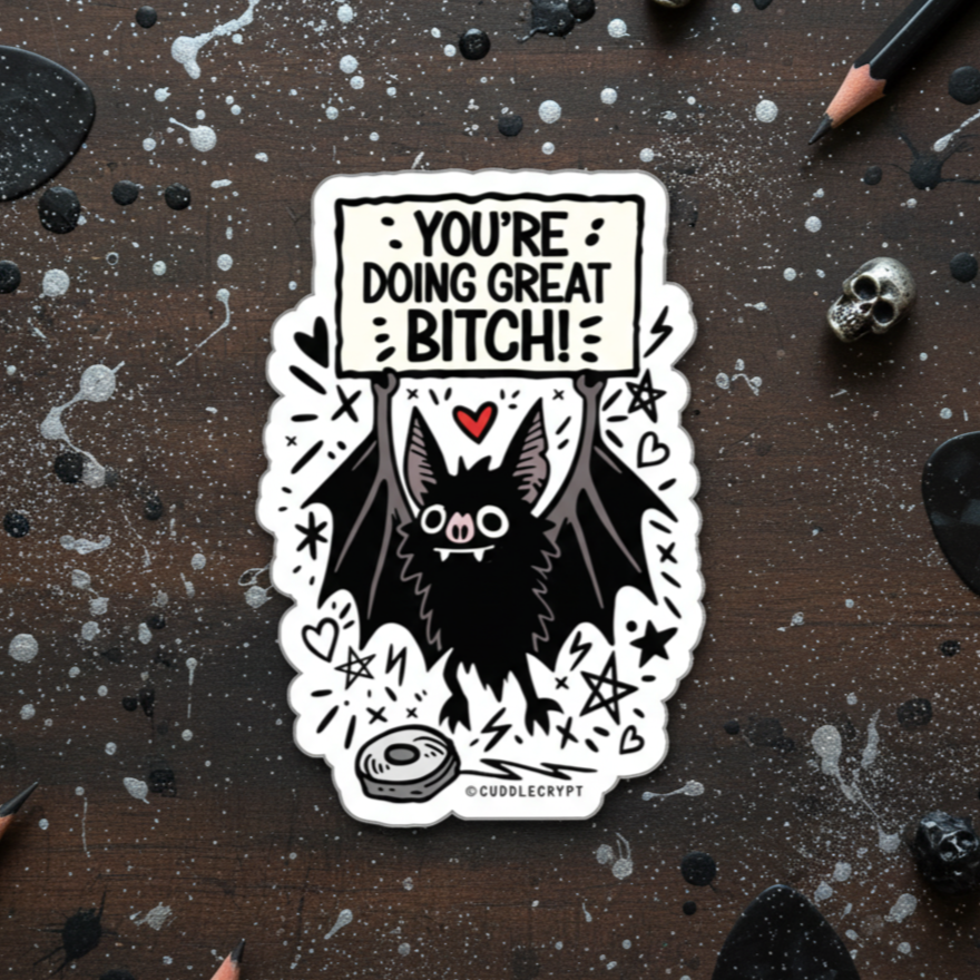 Support Bat - Premium Crypt Sticker No. 12
